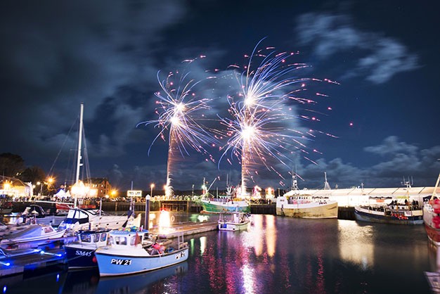 fireworks over the harbour